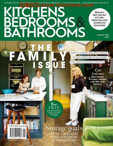 [英国版]Kitchens Bedrooms & Bathrooms 厨房卫浴杂志 2022年1月刊